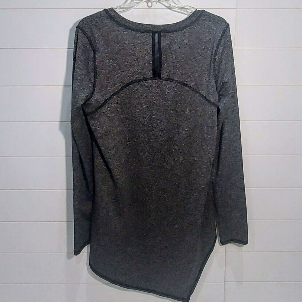 Splendid Women's Large Studio Asymmetrical Hem Tunic Top Black Athletic Yoga - Picture 4 of 9